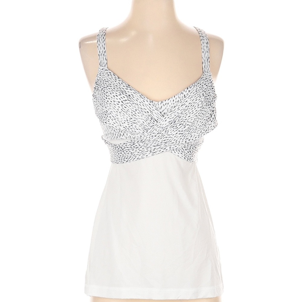 White and Black Patterned Sleeveless top lululemon